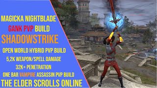 Powerful Magicka Nightblade Gank PVP Build for ESO Gold Road  Magblade Gank PVP Build [upl. by Halika]