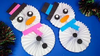 ☃️COMO HACER UN MUÑECO DE NIEVE DE PAPEL ☃️ MANUALIDADES PARA NAVIDAD [upl. by Dearden333]