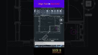 Align Tool in AutoCAD  AutoCAD Tutorial autocadd cadsoftware education autocadtutorial school [upl. by Ennirak]