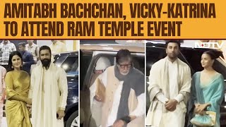 Celebs At Ayodhya Amitabh Bachchan VickyKatrina To Attend Ram Temple Event [upl. by Iznil]