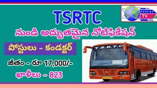 TSRTC Recruitment 2024 ఆర్టీసీలో 823 ఉద్యోగాలు భర్తీకి నోటిఫికేషన్ [upl. by Belinda]