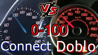 Ford Connect 15 TDCİ 120 HP VS Fiat Doblo 16 MultiJet 120 hp 0100 RACE [upl. by Sacram]