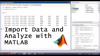 Import Data and Analyze with MATLAB [upl. by Nnairret]