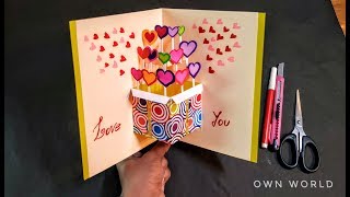 Beautiful Birthday Greeting Card Idea  DIY Birthday POPUP card DIY GREETING cards for birthday [upl. by Akilat]