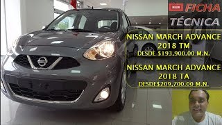 NISSAN MARCH ADVANCE 2018  FICHA TECNICA [upl. by Larena]