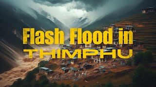 Flash Flood in Thimphu Dechencholing [upl. by Sitruc]