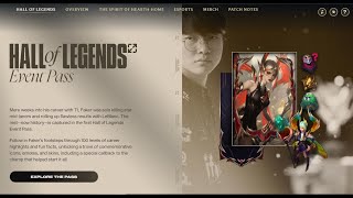 League of Legends  Hall of Legends Faker Event Pass All Free stuff [upl. by Sihtnyc208]