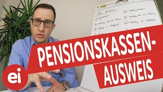 Wie man den Pensionskassenausweis liest [upl. by Errehs521]