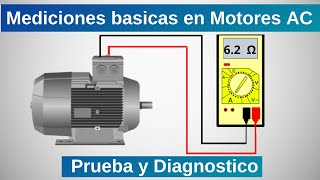 Medición de un MOTOR TRIFASICO AC con un MULTIMETRO  Prueba y diagnostico de MOTOR AC [upl. by Auberon23]