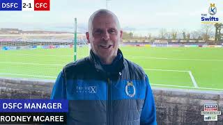 POST MATCH  Dungannon Swifts 31 Cliftonville  Rodney McAree [upl. by Anuaf]