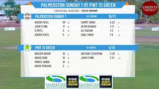 Palmerston Sunday 1 v PINT S1 Green [upl. by Cassius56]