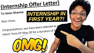 HOW I GOT A PAID INTERNSHIP IN FIRST YEAR OF COLLEGE🔥  How to Get Internship in India [upl. by Eynttirb]