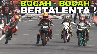 ketarketir LIHATLAH Skill berbakat pembalap cilik U12 Roadrace Blora [upl. by Aynotan]