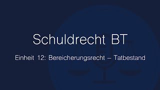 Schuldrecht BT Folge 12 Bereicherungsrecht – Tatbestand [upl. by Attwood934]