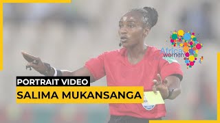 Salima MUKANSANGA première femme arbitre centrale de la CAN [upl. by Eliathas]