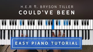 HER ft Bryson Tiller  Couldve Been EASY PIANO TUTORIAL [upl. by Eentirb]