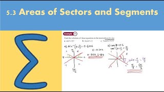 53 Areas of Sectors and Segments PURE 2  Chapter 5 Radian measure [upl. by Corson398]