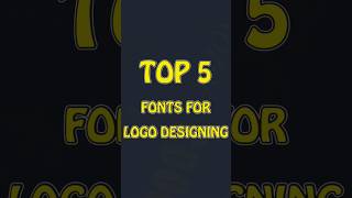 top 5 free fonts for logo design ai artificialintelligence graphicdesign [upl. by Auqinihs697]