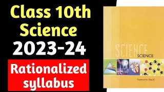 CBSE Class 10th REDUCED Syllabus 202324 Science  Deleted Syllabus of Science Class 10 Board Exam [upl. by Nino]