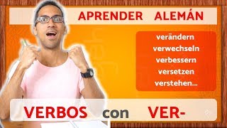 Aprender verbos con VER en ALEMÁN verstehen versetzen vergessen versprechen [upl. by Sirrom280]