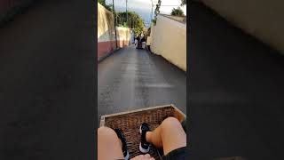 Toboggan ride in Funchal  Madeira Portugal [upl. by Artaed]