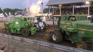 COMBINE DEMO DERBY Feature  Wright County Fair [upl. by Rexer]