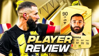 90 BENZEMA PLAYER REVIEW  EAFC 24 ULTIMATE TEAM [upl. by Alberto775]