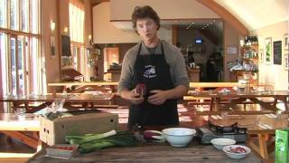 Guy demonstrates how to use radicchio [upl. by Burdelle]