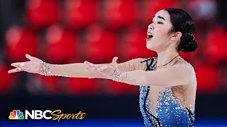 Karen Chens strong free skate clinches top 5 finish in French Grand Prix  NBC Sports [upl. by Einaffets]