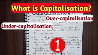 What is Capitalisation Overcapitalisation and Under Capitalisation ExplainedBBABCOM Commerce 💯 [upl. by Onivag]