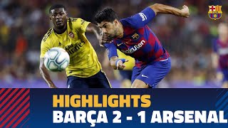 HIGHLIGHTS  FC Barcelona – Arsenal 21  Gamper Trophy [upl. by Asiuqram]