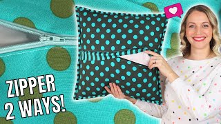 How to sew a Zipper into a Pillow Back  Great for Quilted Pillow Covers [upl. by Anilef]