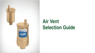 Automatic Air Vent Selection Guide [upl. by Janos]