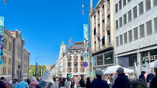 City walk｜Oslo Byfestival 奥斯陆城市节人山人海，商品大甩卖最诱惑 [upl. by Enyad]