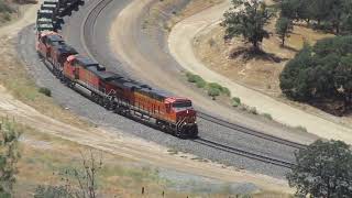 BNSF military train at the Tehachapi Loop [upl. by Eninotna818]