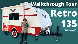 Retro 135 Travel Trailer Walkthrough Tour [upl. by Amalbena673]