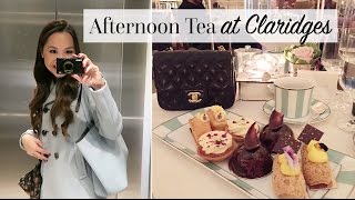 London Vlog Afternoon Tea at Claridges amp a Harrods Sale Haul [upl. by Rasia973]