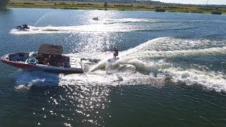 Pro Wakesurfing behind 2017 G23 Nautique [upl. by Elberta]