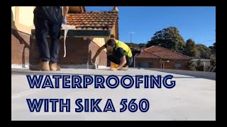 Waterproofing Rooftop using Sika 560 [upl. by Scharf74]