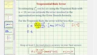 Trapezoid Rule Error  Numerical Integration Approximation [upl. by Yenor]