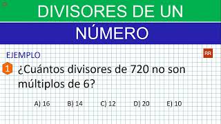 Divisores de un número  Conceptos básicos [upl. by Awhsoj]