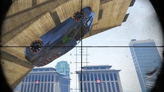 1 Sniper vs 200 CARS GTA 5 [upl. by Tija]