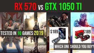 RX 570 4GB vs GTX 1050 Ti tested in 10 GAMES [upl. by Epotimet]