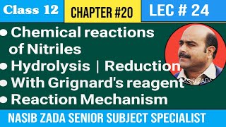 Reactions of Nitriles  Hydrolysis  Reduction  With Grignards reagent  NASIBZADASSS [upl. by Ydde]