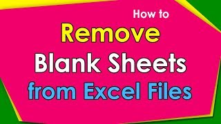 How to Remove Blank sheets in Excel  Delete Extra Empty pages  Excel Tutorials by Suhani Malik [upl. by Iamhaj]