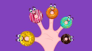 The Finger Family Donuts Family Nursery Rhyme  Donuts Finger Family Songs [upl. by Otilegna]