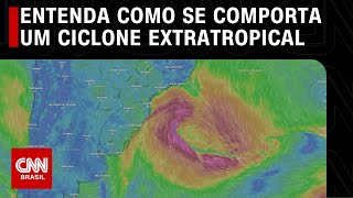 Entenda como se comporta um ciclone extratropical  CNN PRIME TIME [upl. by Anilahs]