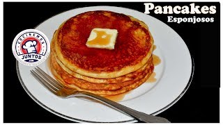 Como hacer esponjosos y deliciosos pancakes [upl. by Eidarb418]