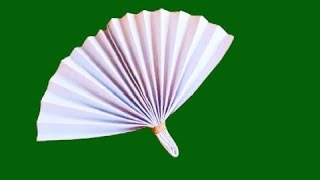 How to make paper fan  very easy paper craft  no glue only paper crafts ideas  simple paper fan [upl. by Lourie349]