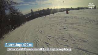 Piste am Skilift Rennwiese am HoherodskopfVogelsberg [upl. by Nolly]